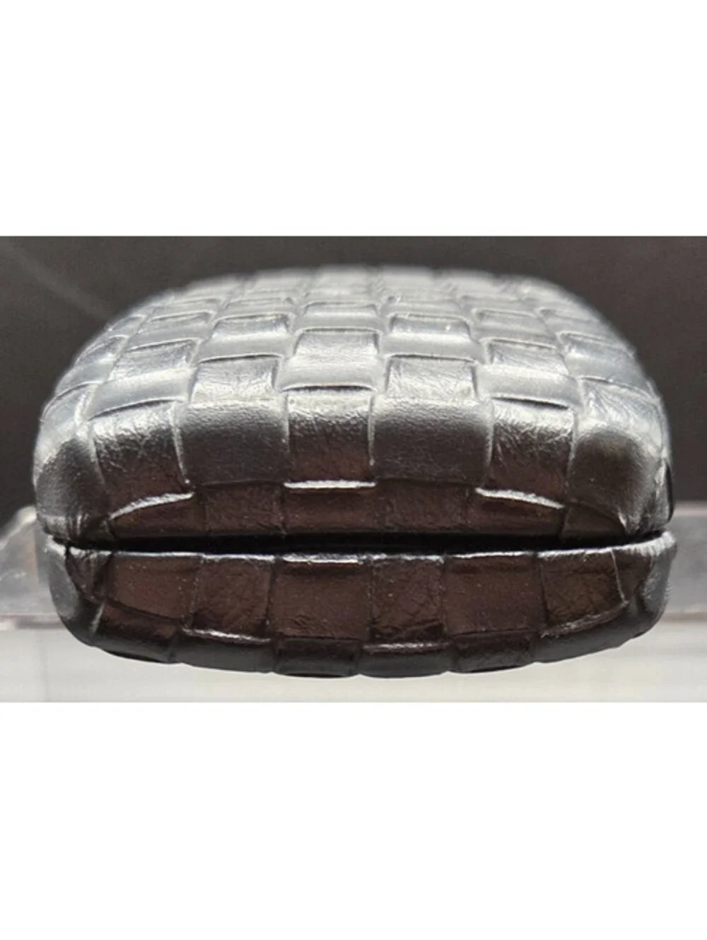 Vintage Eyes On Europe Black Woven/Reptile Texture Hard Clamshell Eyeglass Case